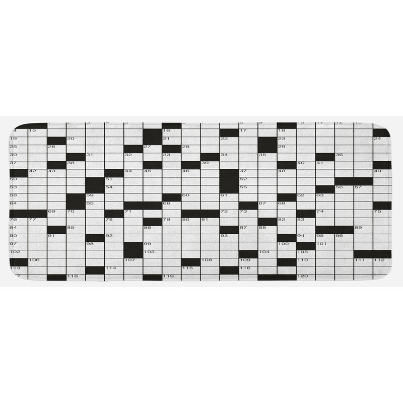 East Urban Home Classical Crossword Puzzle With Black And White Boxes